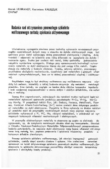 Badania nad otrzymywaniem porowatego szkieletu wolframowego metodą spiekania aktywowanego = Investigation porous tungsten structure obtaining by means of the activated sintering method