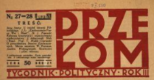 Przełom : tygodnik polityczno-społeczny 1928 N.27-28
