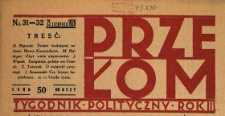 Przełom : tygodnik polityczno-społeczny 1928 N.31-32