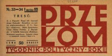 Przełom : tygodnik polityczno-społeczny 1928 N.33-34