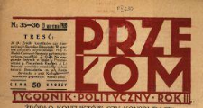 Przełom : tygodnik polityczno-społeczny 1928 N.35-36