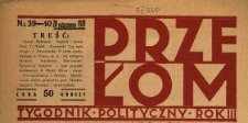 Przełom : tygodnik polityczno-społeczny 1928 N.39-40