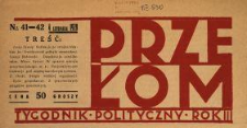Przełom : tygodnik polityczno-społeczny 1928 N.41-42