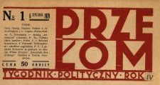 Przełom : tygodnik polityczno-społeczny 1929 N.1