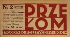 Przełom : tygodnik polityczno-społeczny 1929 N.2