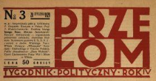 Przełom : tygodnik polityczno-społeczny 1929 N.3