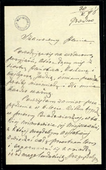 Listy do Klemensa i Kazimiery Kruszewskich z lat 1898-1909