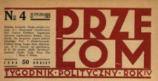 Przełom : tygodnik polityczno-społeczny 1929 N.4