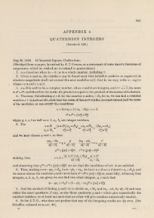 Editors' Appendix 4 : Quaternion Integers