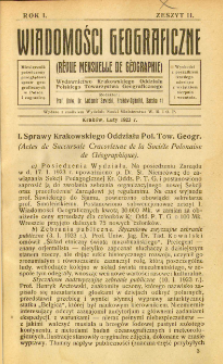 Wiadomości Geograficzne R. 1 z. 2 (1923)