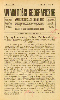 Wiadomości Geograficzne R. 3 z. 4-5 (1925)