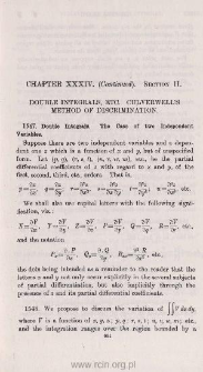 Double integrals. Culverwell's method of discrimination