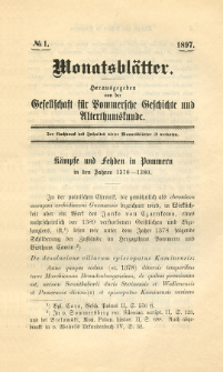 Monatsbl&auml;tter Jhrg. 11, H. 1 (1897)