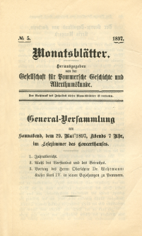 Monatsblätter Jhrg. 11, H. 5 (1897)
