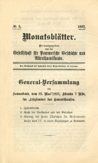 Monatsbl&auml;tter Jhrg. 11, H. 5 (1897)