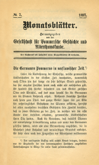 Monatsbl&auml;tter Jhrg. 11, H. 7 (1897)