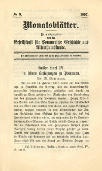 Monatsbl&auml;tter Jhrg. 11, H. 8 (1897)