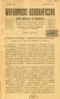 Wiadomości Geograficzne R. 7 z. 2 (1929)