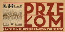 Przełom : tygodnik polityczno-społeczny 1929 N.8-9