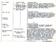 Kartoteka oceny histopatologicznej chorób układu nerwowego (1966) - opis nr 63/66