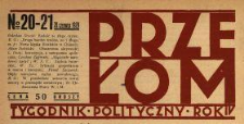 Przełom : tygodnik polityczno-społeczny 1929 N.20-21