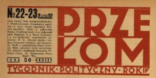 Przełom : tygodnik polityczno-społeczny 1929 N.22-23