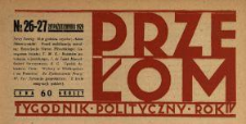 Przełom : tygodnik polityczno-społeczny 1929 N.26-27