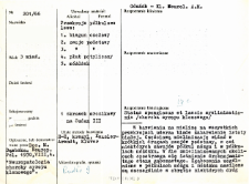 Kartoteka oceny histopatologicznej chor&oacute;b układu nerwowego (1966) - opis nr 201/66