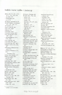 Indeks nazw roślin i zwierząt