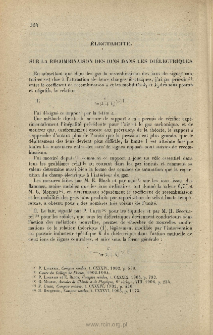 Sur la recombinaison des ions dans les diélectriques, C. R. Acad. Sci., 1908, 146, 101