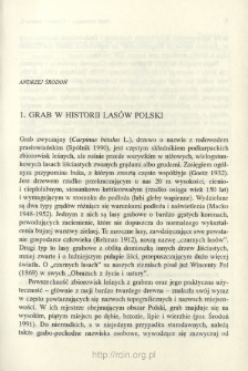 Hornbeam in the forest history of Poland