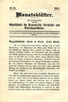 Monatsbl&auml;tter Jhrg. 15, H. 10 (1901)