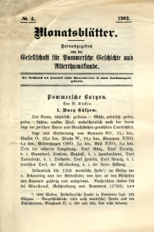 Monatsblätter Jhrg. 16, H. 4 (1902)