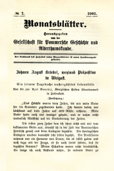 Monatsblätter Jhrg. 16, H. 7 (1902)