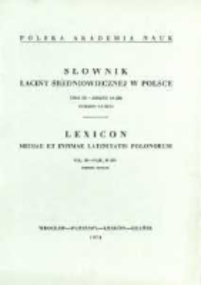 Słownik łaciny średniowiecznej w Polsce. T. 3 z. 10 (28), Expedio-Exvium