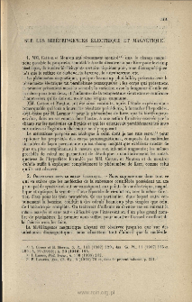 Sur les biréfringences électrique et magnétique, Le Radium, 1910, 7, 249