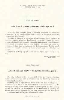 Atlas of trees and shrubs of the K&oacute;rnik Arboretum, part I