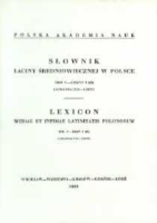 Słownik łaciny średniowiecznej w Polsce. T. 5 z. 9 (43), Latrocinaliter - Limito