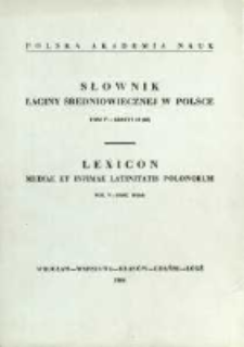 Słownik łaciny średniowiecznej w Polsce. T. 5 z.10 (44), Latrocinaliter - Limito