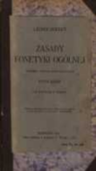 Zasady fonetyki og&oacute;lnej