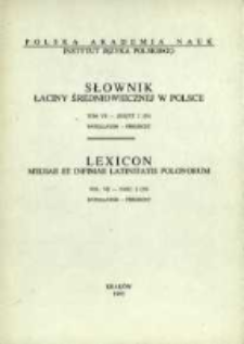 Słownik łaciny średniowiecznej w Polsce. T. 7 z. 2 (53), Patellator - Perdecet