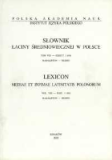 Słownik łaciny średniowiecznej w Polsce. T. 8 z. 1 (63), Rabalipton - Reddo