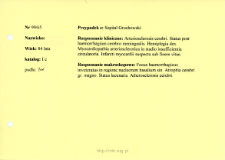 File of histopathological evaluation of nervous system diseases (1965) - nr 99/65