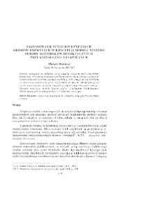Analiza systemowa w finansach i zarządzaniu * Wybrane problemy * Zastosowanie intuicjonistycznych zbior&oacute;w rozmytych w koncepcji modelu systemu doboru materiał&oacute;w dydaktycznych przy kształceniu ustawicznym
