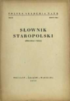 Słownik staropolski. T. 2 z. 5 (11), (Dziewica-Gdyż)