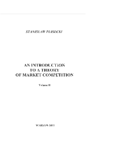 An introduction to a theory of market competition * Introduction * Other special problems * Concluding remarks