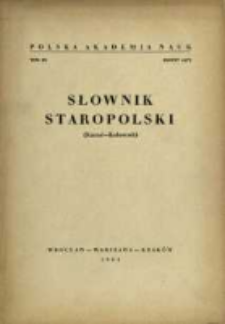 Słownik staropolski. T. 3 z. 4 (17), (Karać-Kołowr&oacute;t)