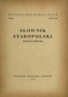 Słownik staropolski. T. 3 z. 5 (18), (Kołowr&oacute;t-Kr&oacute;lewski)