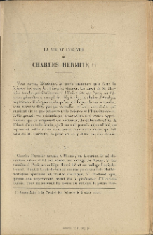 La vie et l'ceuvre de Charles Harmite