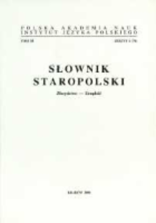 Słownik staropolski. T. 11 z. 6 (74), (Złosyństwo-Zrządzić)